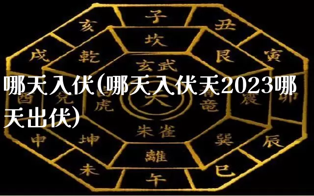 哪天入伏(哪天入伏天2023哪天出伏)_https://www.dao-sheng-yuan.com_生肖属相_第1张