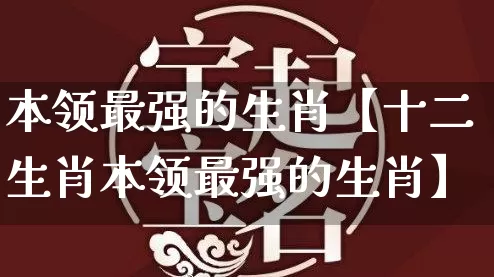 本领最强的生肖【十二生肖本领最强的生肖】_https://www.dao-sheng-yuan.com_五行_第1张