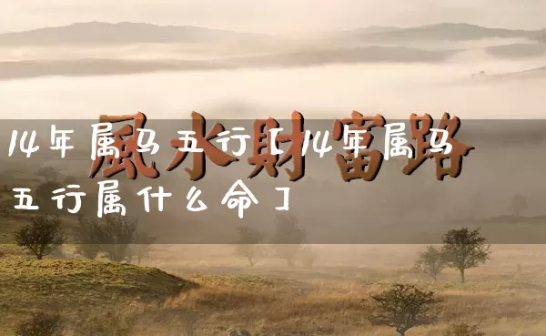 14年属马五行【14年属马五行属什么命】_https://www.dao-sheng-yuan.com_生肖属相_第1张