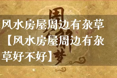 风水房屋周边有杂草【风水房屋周边有杂草好不好】_https://www.dao-sheng-yuan.com_周公解梦_第1张