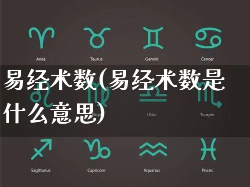 易经术数(易经术数是什么意思)_https://www.dao-sheng-yuan.com_起名_第1张