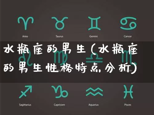 水瓶座的男生(水瓶座的男生性格特点分析)_https://www.dao-sheng-yuan.com_生肖属相_第1张