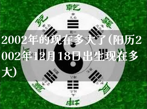 2002年的现在多大了(阳历2002年12月18日出生现在多大)_https://www.dao-sheng-yuan.com_五行_第1张