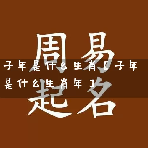 子年是什么生肖【子年是什么生肖年】_https://www.dao-sheng-yuan.com_十二星座_第1张