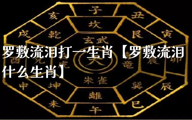 罗敷流泪打一生肖【罗敷流泪什么生肖】_https://www.dao-sheng-yuan.com_生肖属相_第1张
