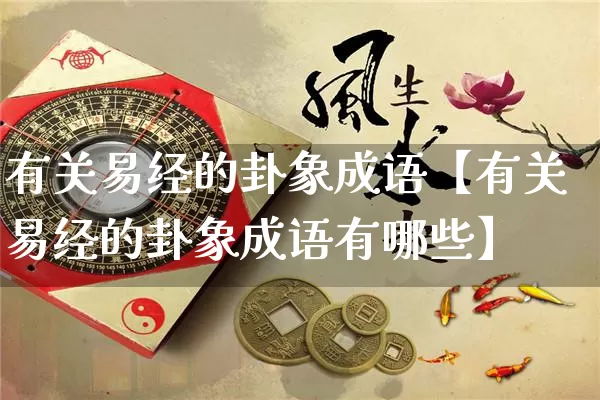 有关易经的卦象成语【有关易经的卦象成语有哪些】_https://www.dao-sheng-yuan.com_风水_第1张