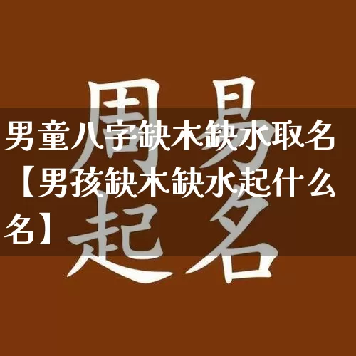 男童八字缺木缺水取名【男孩缺木缺水起什么名】_https://www.dao-sheng-yuan.com_十二星座_第1张