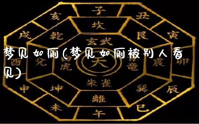 梦见如厕(梦见如厕被别人看见)_https://www.dao-sheng-yuan.com_起名_第1张