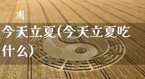 今天立夏(今天立夏吃什么)_https://www.dao-sheng-yuan.com_风水_第1张