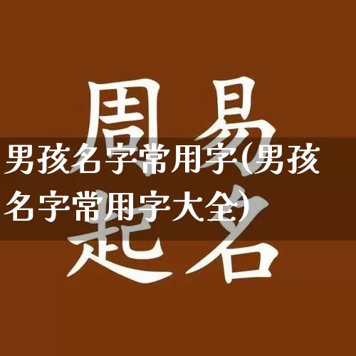 男孩名字常用字(男孩名字常用字大全)_https://www.dao-sheng-yuan.com_起名_第1张