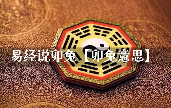 易经说卯兔【卯兔意思】_https://www.dao-sheng-yuan.com_易经_第1张