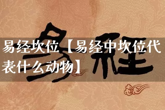 易经坎位【易经中坎位代表什么动物】_https://www.dao-sheng-yuan.com_易经_第1张