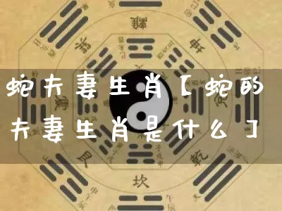 蛇夫妻生肖【蛇的夫妻生肖是什么】_https://www.dao-sheng-yuan.com_道源国学_第1张