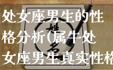 处女座男生的性格分析(属牛处女座男生真实性格)_https://www.dao-sheng-yuan.com_十二星座_第1张