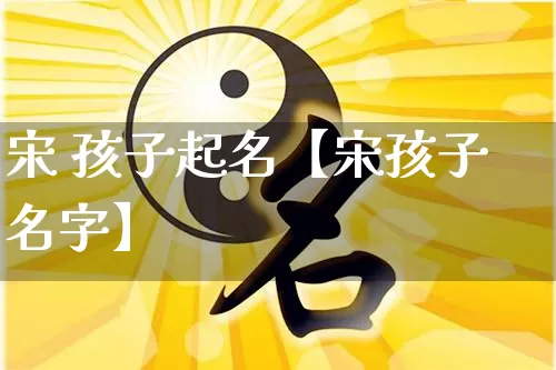 宋 孩子起名【宋孩子名字】_https://www.dao-sheng-yuan.com_道源国学_第1张