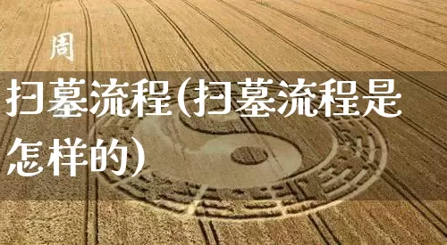 扫墓流程(扫墓流程是怎样的)_https://www.dao-sheng-yuan.com_周公解梦_第1张