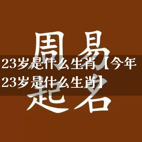 23岁是什么生肖【今年23岁是什么生肖】_https://www.dao-sheng-yuan.com_十二星座_第1张