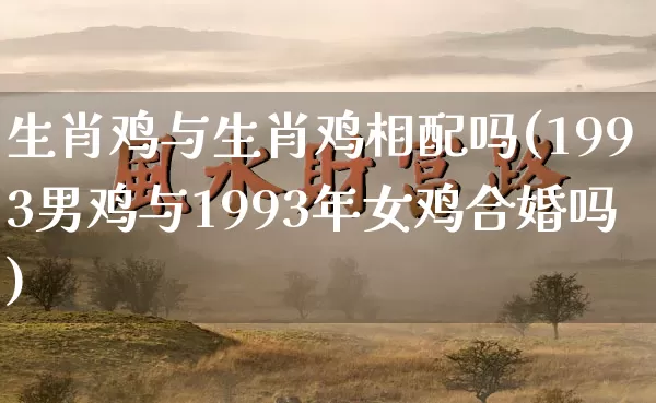生肖鸡与生肖鸡相配吗(1993男鸡与1993年女鸡合婚吗)_https://www.dao-sheng-yuan.com_生肖属相_第1张