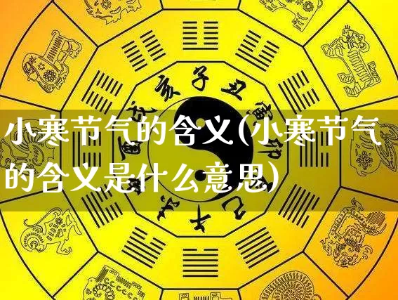 小寒节气的含义(小寒节气的含义是什么意思)_https://www.dao-sheng-yuan.com_风水_第1张