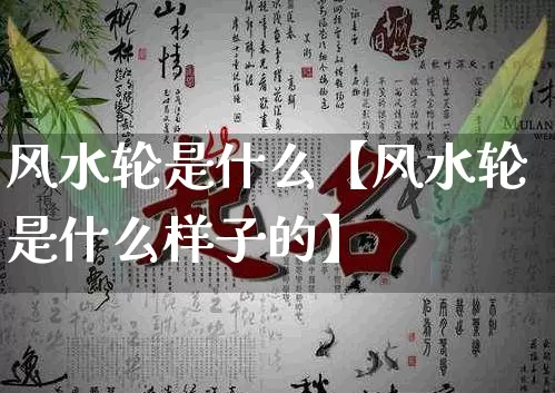 风水轮是什么【风水轮是什么样子的】_https://www.dao-sheng-yuan.com_风水_第1张
