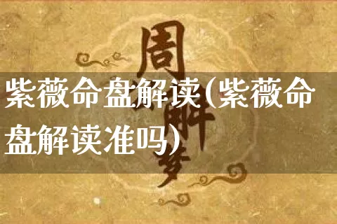 紫薇命盘解读(紫薇命盘解读准吗)_https://www.dao-sheng-yuan.com_易经_第1张