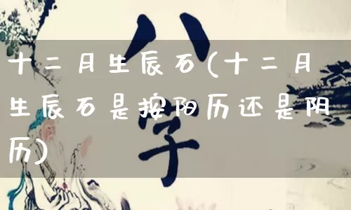 十二月生辰石(十二月生辰石是按阳历还是阴历)_https://www.dao-sheng-yuan.com_生肖属相_第1张