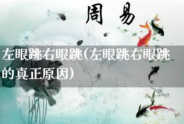 左眼跳右眼跳(左眼跳右眼跳的真正原因)_https://www.dao-sheng-yuan.com_八字_第1张