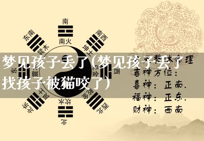 梦见孩子丢了(梦见孩子丢了找孩子被猫咬了)_https://www.dao-sheng-yuan.com_周公解梦_第1张