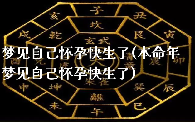 梦见自己怀孕快生了(本命年梦见自己怀孕快生了)_https://www.dao-sheng-yuan.com_易经_第1张
