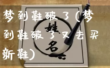 梦到鞋破了(梦到鞋破了又去买新鞋)_https://www.dao-sheng-yuan.com_易经_第1张