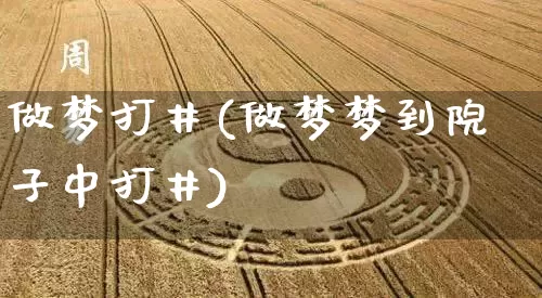 做梦打井(做梦梦到院子中打井)_https://www.dao-sheng-yuan.com_算命_第1张