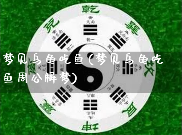 梦见乌龟吃鱼(梦见乌龟吃鱼周公解梦)_https://www.dao-sheng-yuan.com_易经_第1张