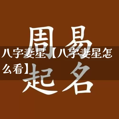 八字妻星【八字妻星怎么看】_https://www.dao-sheng-yuan.com_八字_第1张