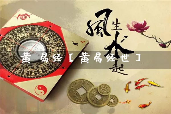 黄 易经【黄易经世】_https://www.dao-sheng-yuan.com_起名_第1张