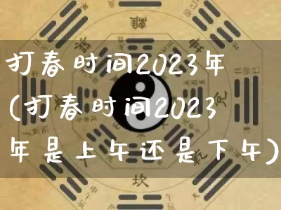 打春时间2023年(打春时间2023年是上午还是下午)_https://www.dao-sheng-yuan.com_风水_第1张