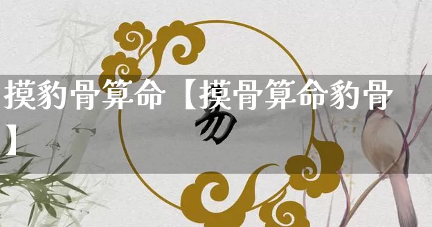 摸豹骨算命【摸骨算命豹骨】_https://www.dao-sheng-yuan.com_算命_第1张