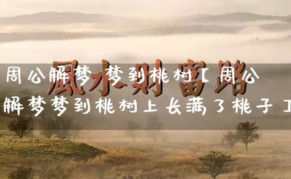 周公解梦 梦到桃树【周公解梦梦到桃树上长满了桃子】_https://www.dao-sheng-yuan.com_生肖属相_第1张