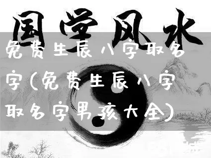 免费生辰八字取名字(免费生辰八字取名字男孩大全)_https://www.dao-sheng-yuan.com_生肖属相_第1张