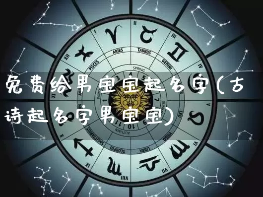 免费给男宝宝起名字(古诗起名字男宝宝)_https://www.dao-sheng-yuan.com_生肖属相_第1张