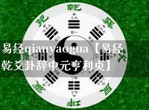 易经qianyaogua【易经乾爻卦辞中元亨利贞】_https://www.dao-sheng-yuan.com_风水_第1张