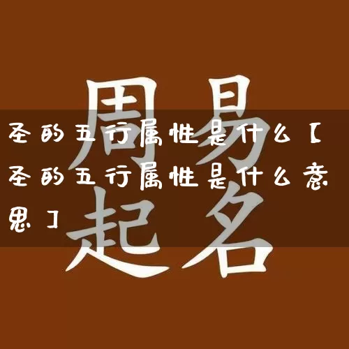 圣的五行属性是什么【圣的五行属性是什么意思】_https://www.dao-sheng-yuan.com_十二星座_第1张