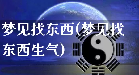 梦见找东西(梦见找东西生气)_https://www.dao-sheng-yuan.com_五行_第1张
