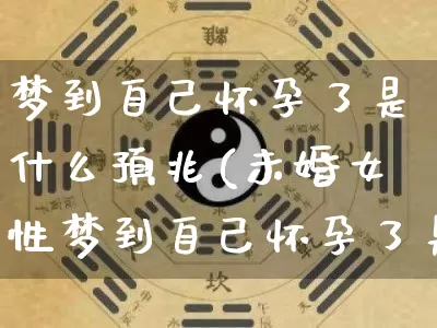 梦到自己怀孕了是什么预兆(未婚女性梦到自己怀孕了是什么预兆)_易经_第1张_道圣缘 梦到自己怀孕了是什么预兆(未婚女性梦到自己怀孕了是什么预兆)_https://www.dao-sheng-yuan.com_易经_第1张