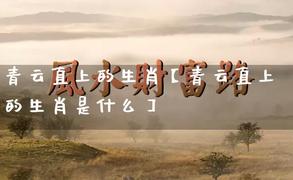 青云直上的生肖【青云直上的生肖是什么】_https://www.dao-sheng-yuan.com_风水_第1张
