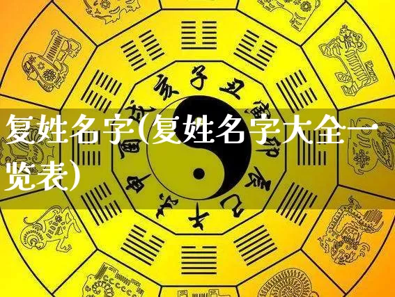 复姓名字(复姓名字大全一览表)_https://www.dao-sheng-yuan.com_十二星座_第1张