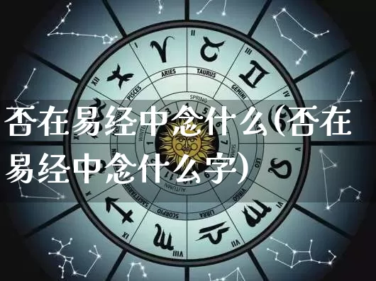 否在易经中念什么(否在易经中念什么字)_https://www.dao-sheng-yuan.com_易经_第1张
