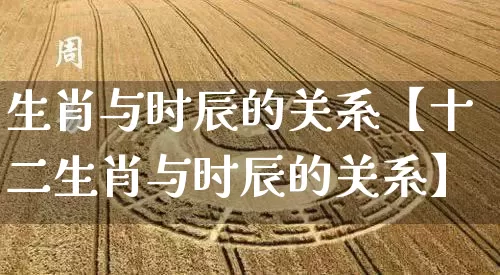 生肖与时辰的关系【十二生肖与时辰的关系】_https://www.dao-sheng-yuan.com_易经_第1张