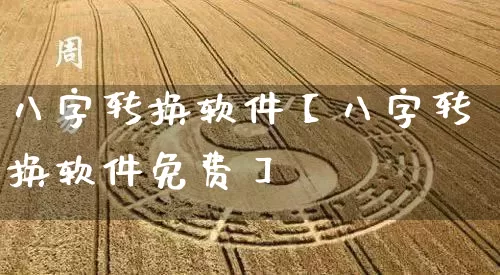 八字转换软件【八字转换软件免费】_https://www.dao-sheng-yuan.com_五行_第1张