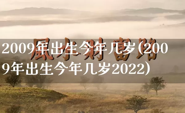 2009年出生今年几岁(2009年出生今年几岁2022)_https://www.dao-sheng-yuan.com_道源国学_第1张