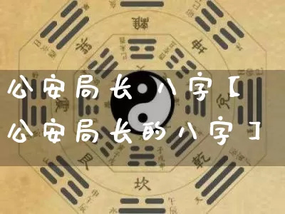 公安局长 八字【公安局长的八字】_https://www.dao-sheng-yuan.com_风水_第1张